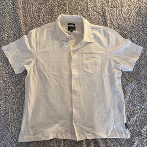 Todd Snyder White Textured Short Sleeve Shirt